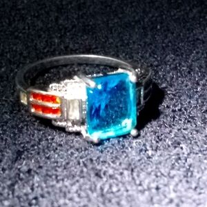 .925 Blue Topaz Ring
